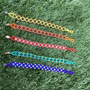 Shipibo Bracelet 18cm, Shamanic Beaded Bracelet, Sacred Medicine Bracelet