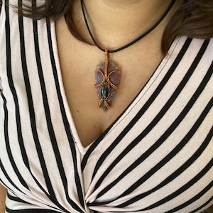 Unique Arrowhead with Obsidian Stone Necklace | Native Arrowhead Necklace | Gift for him  or Her| Special Handmade Necklace