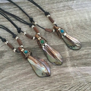 Abalone Pendant, Abalone Shell Necklace, Seashell Jewelry