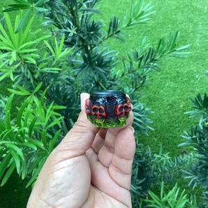 Fajka w kształcie czaszki, fajka ręcznie robiona, fajki tytoniowe, rzeźbione fajki w kształcie czaszki, prezent na Halloween