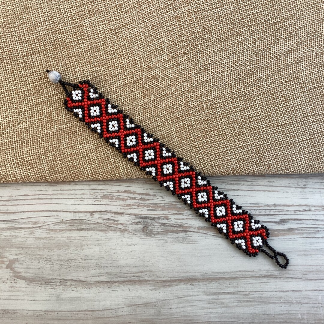 Seed Beads Bracelet, Shipibo Bracelet, Shamanic Beaded Bracelet, Sacred