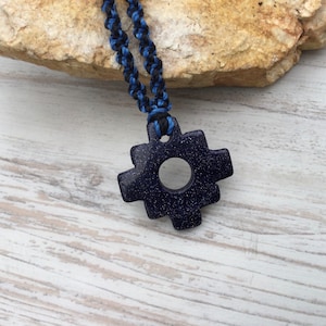 Inca Cross Pendant Necklace, Soap Stone Carved Pendant, Good Luck Necklace, Andean Cross, Chakana Pendant