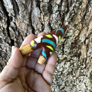 Handmade Kuripe Self-applicator, kuripe for Rapeh, Ritual Ceremony Shamanic Pipe, Rapeh