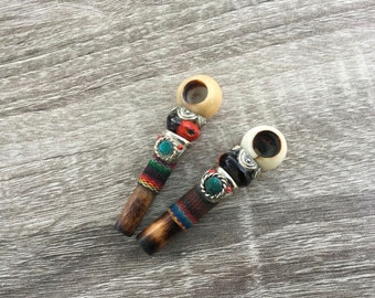 Petite pipe chamanique, Pipe rituelle de cérémonie, Petite pipe pour fumeurs