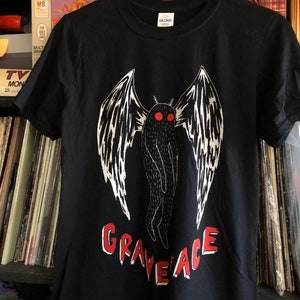 Mothman Graveface tee | Patreon December shirt of the month