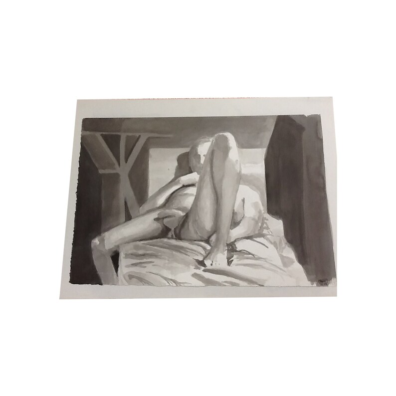 Person Lying on Bed