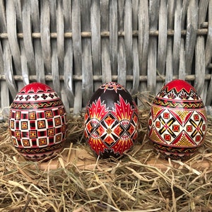 Unique Easter Decorated Egg (Real Duck Egg) for Decoration/Collectible/Gift,Set of 3 eggs