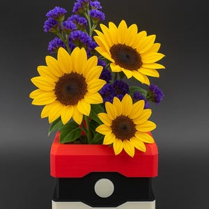 PokéPlanter Single or Duo – 3D Printed Pokéball Planter for Trainers & Collectors!