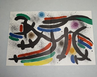 Joan Miró "IX" 1972 Original Lithograph Signed Vintage Abstract Print Collectible Modern Art