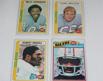 Mixed, 1970s, Houston Oilers, Topps Football Card Lot, Billy Johnson and More