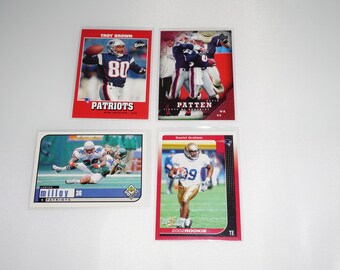 Vintage, New England Patriots, lotto di carte da collezione, Troy Brown, David Patten e altro