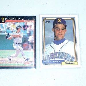 Seattle Mariners, 1991 Score, Tino Martinez, Dave Fleming, Béisbol Vintage, Regalo de Coleccionista