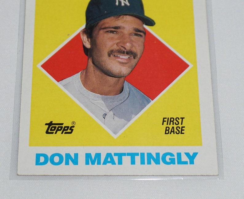 1987 Don Mattingly Baseball Card Collectible New York Etsy