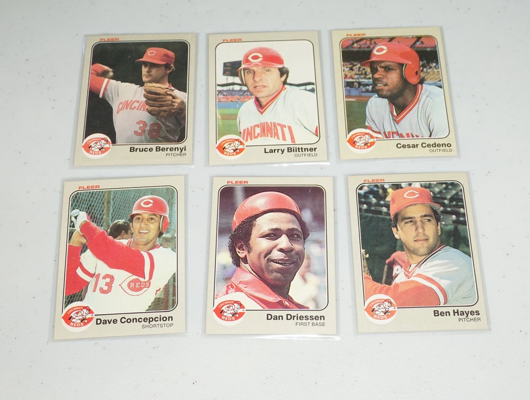 Vintage, 1983 Cincinnati Reds, Fleer Baseball Card Lot, Ben Hayes ...