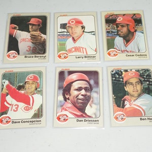 Vintage, 1983 Cincinnati Reds, Fleer Baseball Card Lot, Ben Hayes, Bruce Berenyi and more