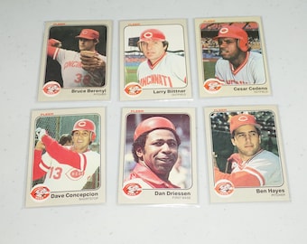 Vintage, 1983 Cincinnati Reds, Fleer Baseball Card Lot, Ben Hayes, Bruce Berenyi and more