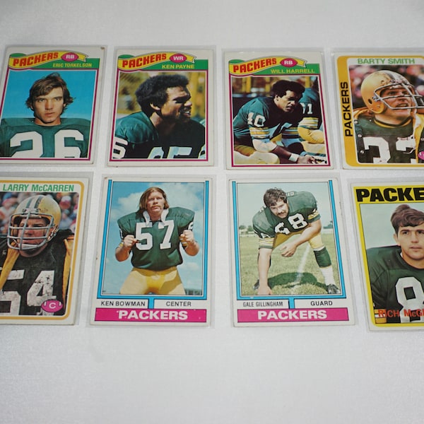 Vintage, Green Bay Packers, Topps Football Card LOT, Eric Torkelson and more