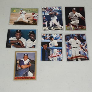 Anni '90, Cecil Fielder, lotto di figurine di baseball, 7 figurine di baseball in un lotto, New York Yankees