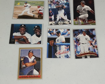 1990s New York Yankees Player Cards - Cecil Fielder (7 Card Lot) - Vintage Baseball