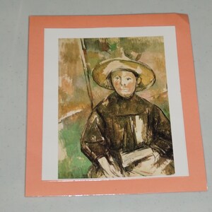 Collectible Art Print After Cézanne: &quot;Child in a Straw Hat&quot; | Vintage Famous Painting Reproduction