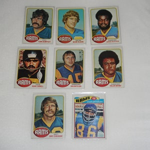 Los Angeles Rams dos anos 1970, Football Cards, Topps, Tom Dempsey e muito mais