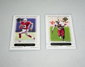 Lote de tarjetas de los Cardenales de Larry Fitzgerald (novato), Anquan Boldin y Kurt Warner (época del Super Bowl de los años 2000)