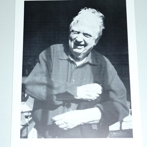 Alexander Calder Portrait Lithograph, Original 1976 DLM Print, Black and White Modernist Art, Vintage Wall Decor
