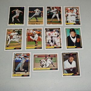 1992/1995, San Francisco Giants, Card Lot of 11, Roger Craig, Rod Beck e molti altri