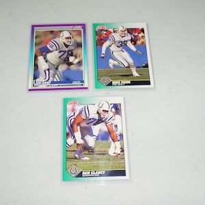 1990, Score, Indianapolis Colts, Jon Hand, mike Prior, Sam Clancy Football Cards
