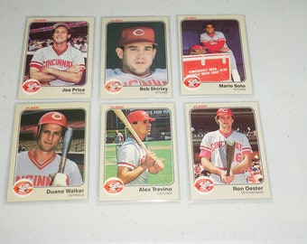 1983 Cincinnati Reds Fleer Baseball Card Lot