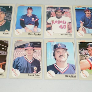 1983, California Angels, Konvolut von 8, Baseball Karten Lot, Ed Ott, mike Witt und mehr