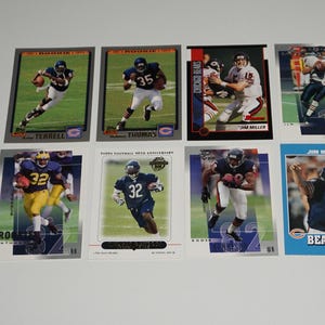 Chicago Bears, lote de cartas colecionáveis, Jim Miller, Anthony Thomas mais, Upper Deck e Topps