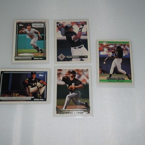 Chicago White Sox, lote de cartões de beisebol vintage, Frank Thomas, novato Shawn Jeter e muito mais