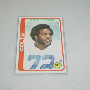 1978, Topps, Fred Cook, Baltimore Colts, Vintage NFL Collectible Card