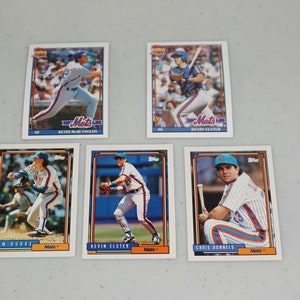 1991-92, New York Mets, Baseball Card Lot, Kevin Elster, Tim Burke e altri