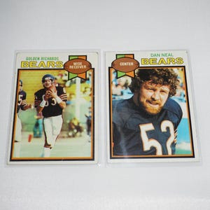 1970, Topps, Chicago Bears, Dan Neal, Golden Richards, Cartões de futebol colecionáveis