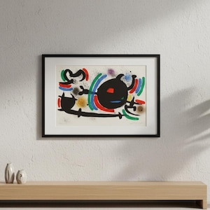 Vintage Abstract Wall Art: 1972 Joan Miró &quot;Numbers X&quot; Original Color Lithograph by Maeght
