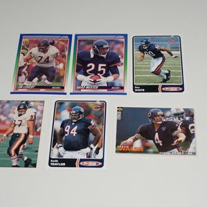 Lote enorme, Chicago Bears, lote de cartas vintage, Eric Cramer, Steve Walsh, Jim Covert e mais