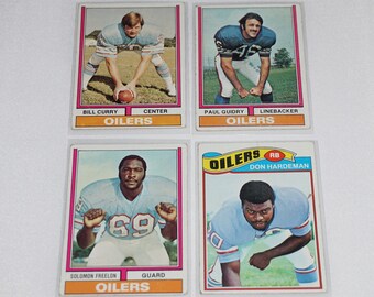 1970s Houston Oilers Topps Football Card Lot