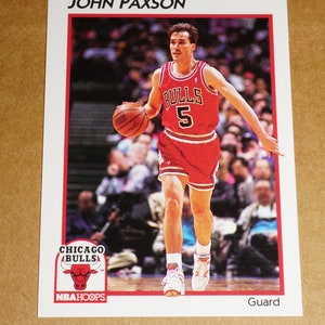 1991-1992, NBA Hoops, John Paxson, McDonald's Card, Basketbal, Chicago Bulls, vintage