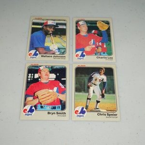 Fleer、1983、モントリオール エクスポズ、ミックス ロット、Fleer 野球カード、Fleer コレクタブル、ビンテージ エクスポズ コレクタブル