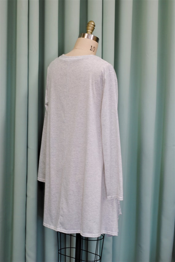 CHICAGO Skyline ART T shirt Dress tunic lace Loungewear gray