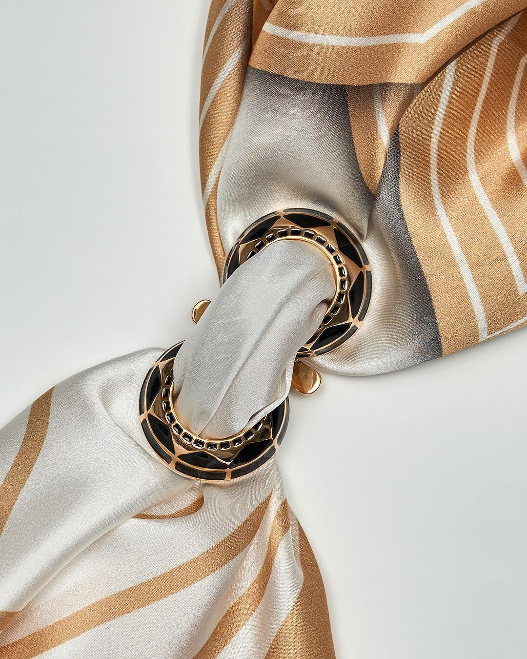 Scarf Ring Best Gift for Scarf Lovers Infinity8 in 18K Gold