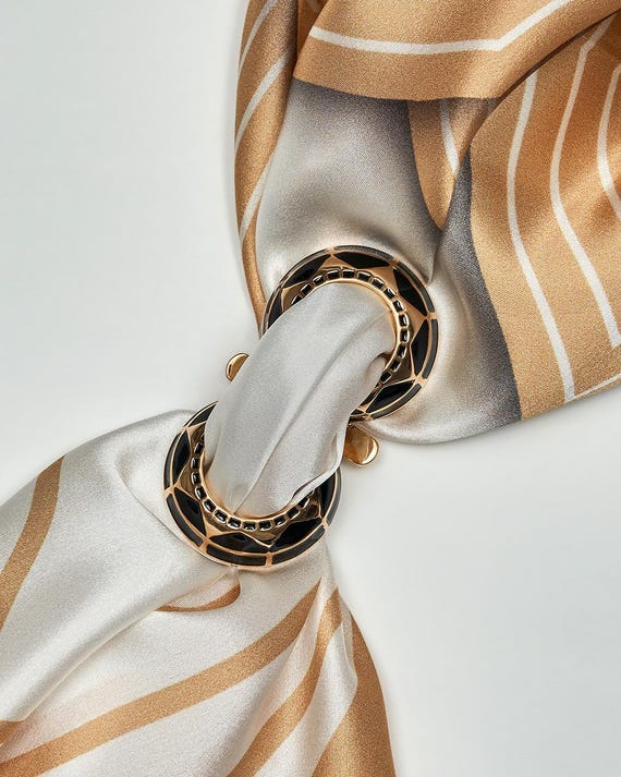 Scarf Ring Best Gift for Scarf Lovers Infinity8 in 18K Gold