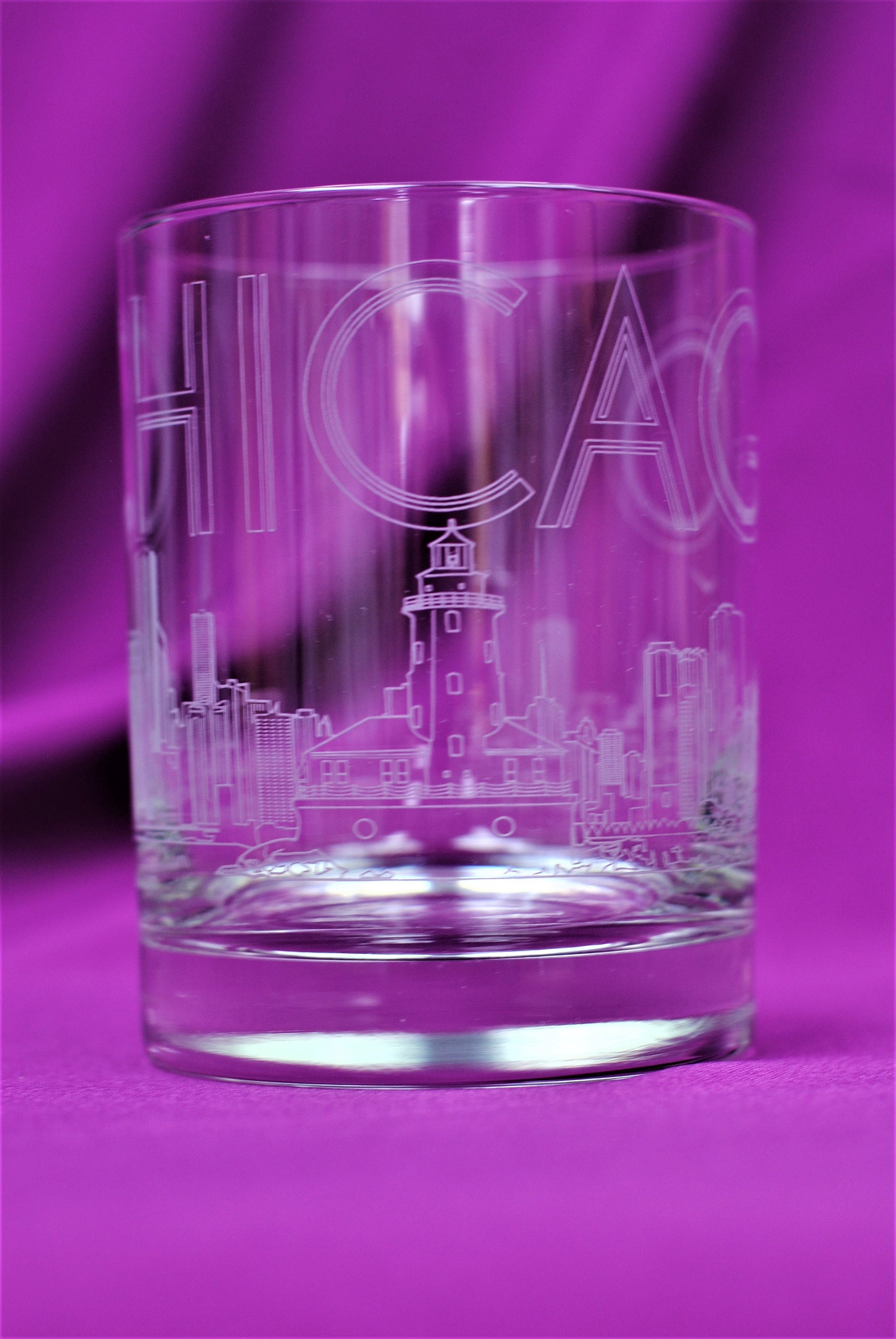 CHICAGO Skyline Glass Luxury Designer Business Souvenir Etsy