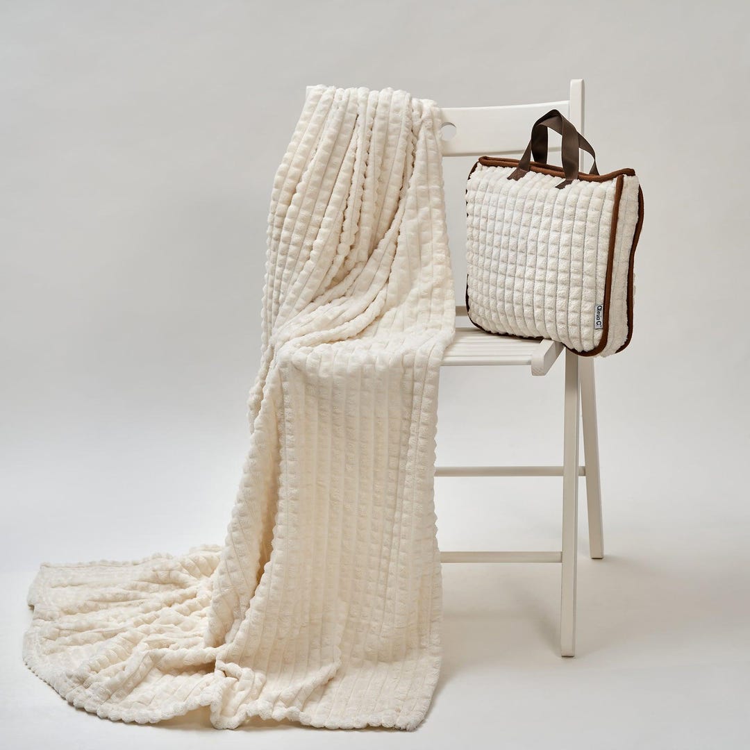 Lilette Velour Blanket - Cream main image 0