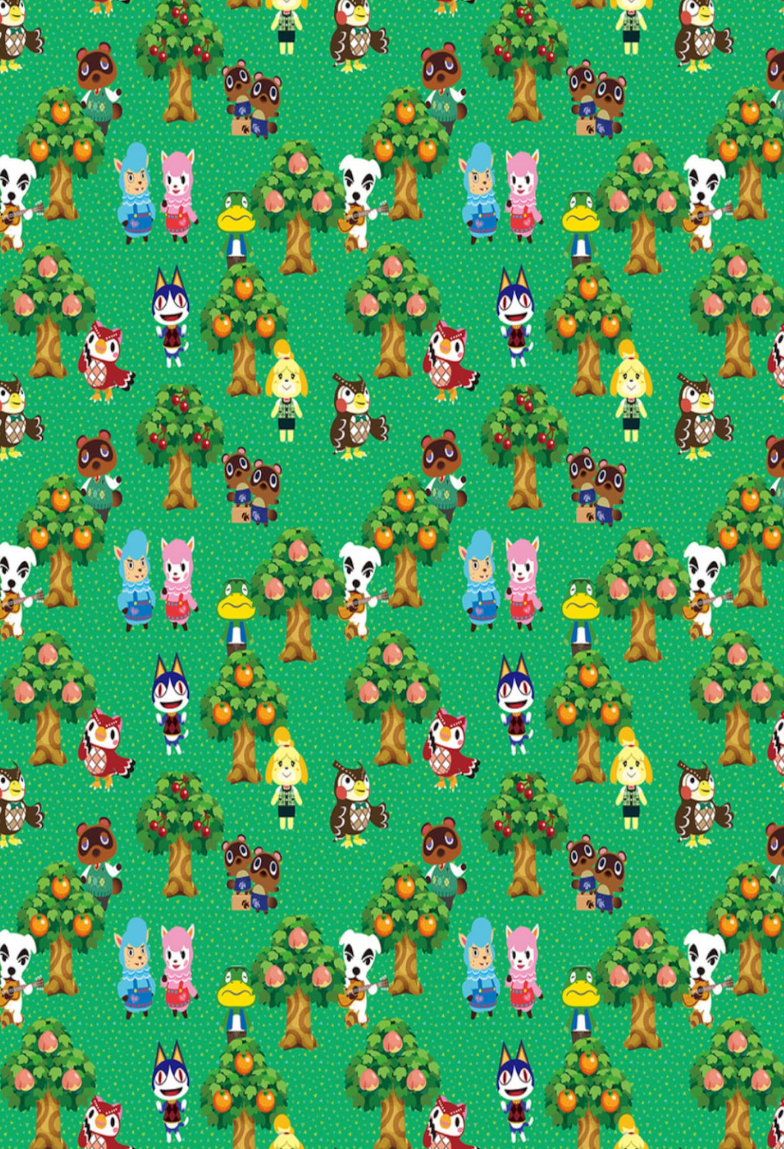 Animal Crossing Fabric digi Villager Preshrunk 70 X 41 approximately 2
