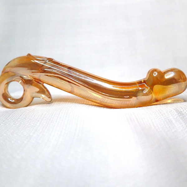 Golden Pearl Glass G Yoni Wand