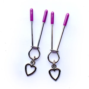 Clamps with Heart Charms