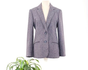 Vintage Houndstooth Wool Blazer: Classic 90s Sears Jacket